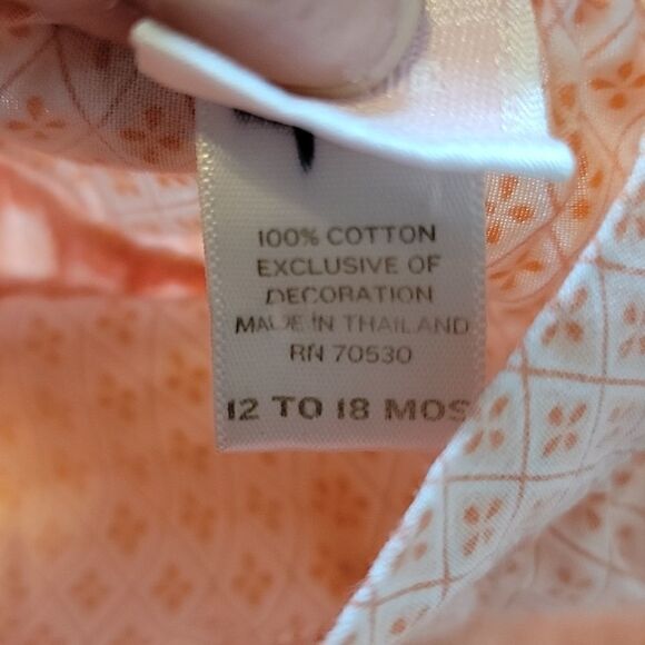 JANIE AND JACK PEACH TIERED SKIRT, SIZE 12-18 MONTHS - Picture 5 of 6